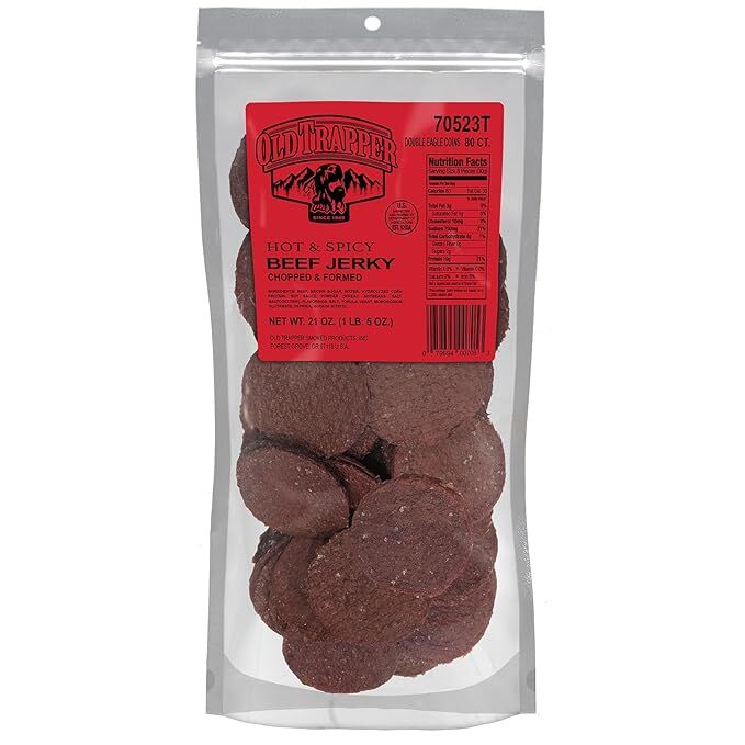Old Trapper Hot & Spicy Double Eagle Beef Jerky, 80-Ct