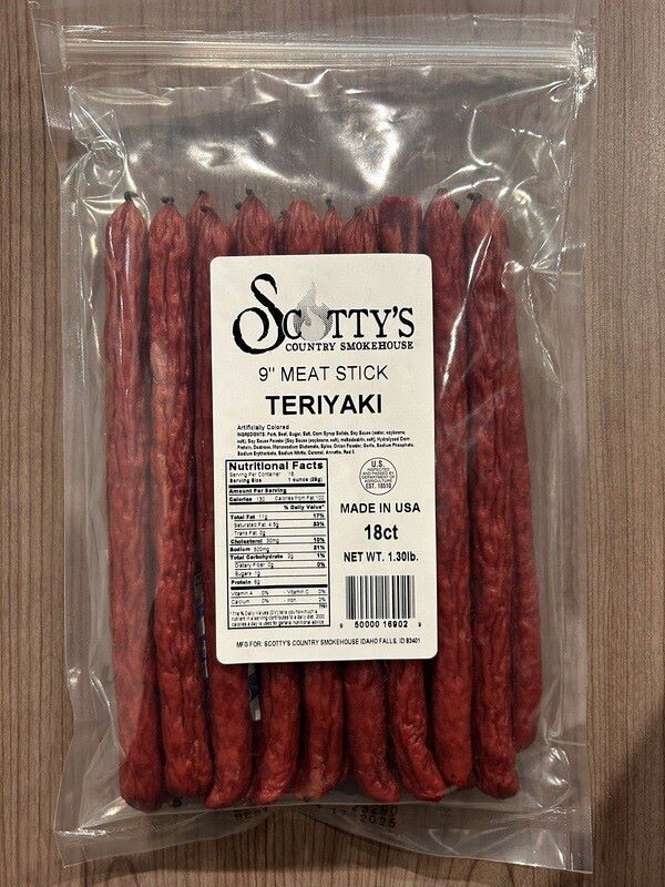 Scotty's Teriyaki Meat Sticks, 9-In