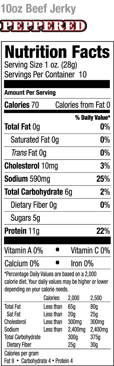 Old Trapper Peppered Beef Jerky, 10-Oz