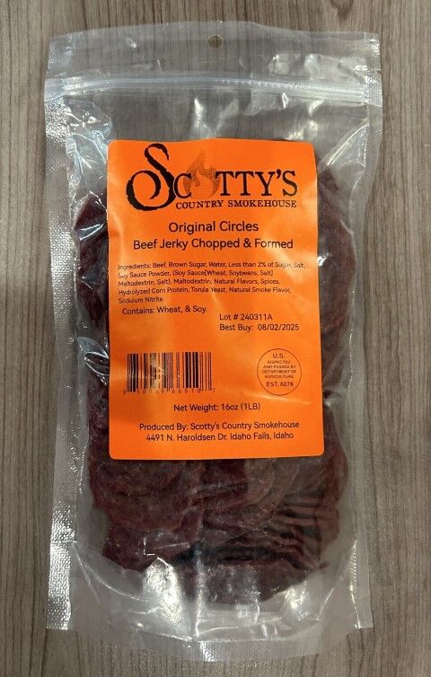 Scotty's Original Circles Beef Jerky, 16-Oz