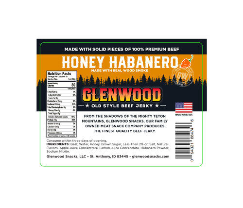 GlenWood Honey Habanero Jerky, 10-Oz