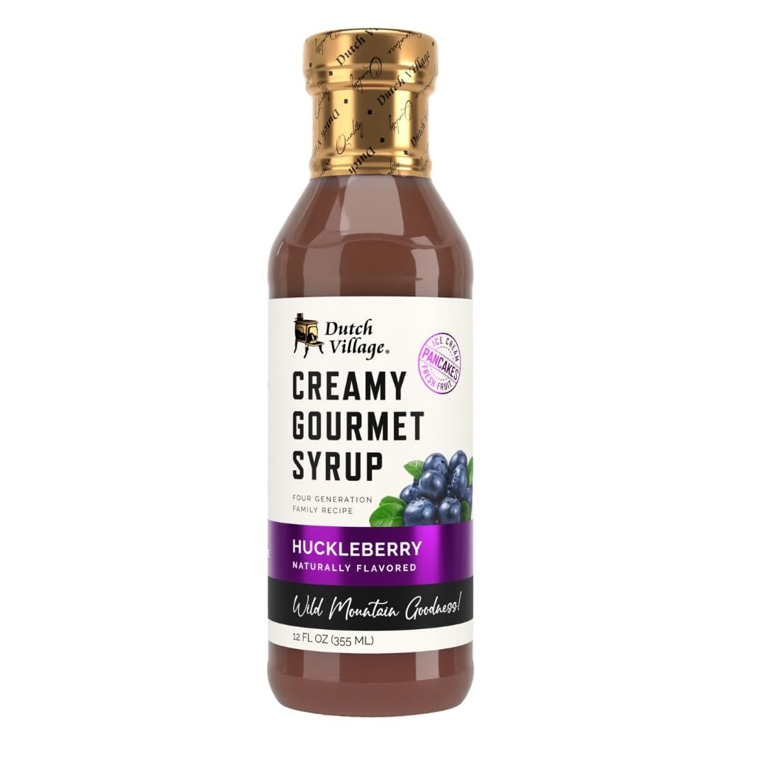 Dutch Village Huckleberry Creamy Gourmet Syrup, 12 oz.