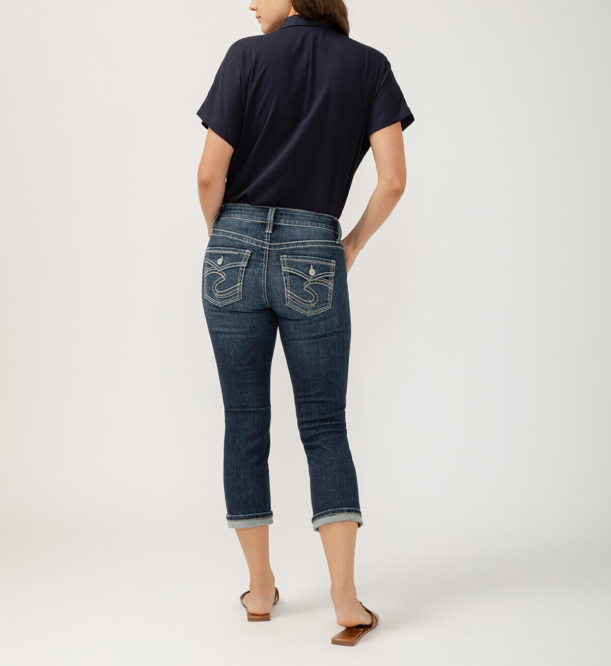 Silver Jeans Co. Women's Suki Mid Rise Capri