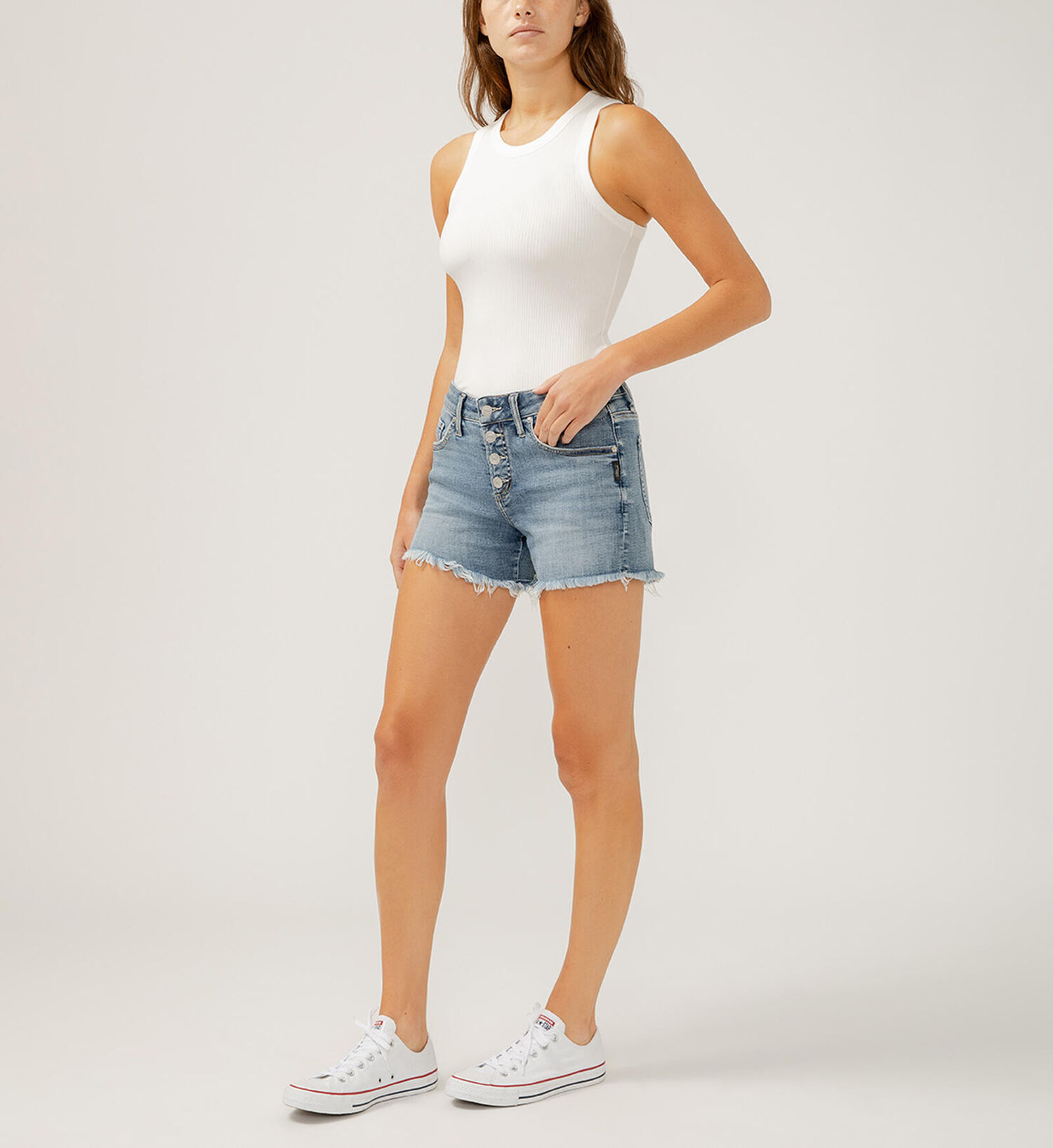 Silver Jeans Co. Women's Boyfriend Mid Rise Shorts