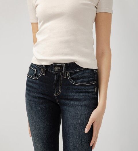 Silver Jeans Co. Women's Suki Mid Rise Slim Bootcut Jeans