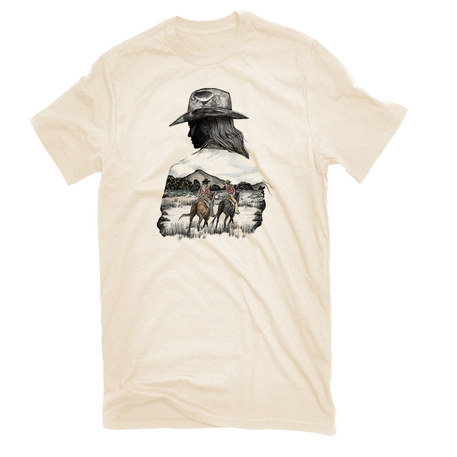 Rustic Spirit Women's Drawn Cowgirl T-Shirt
