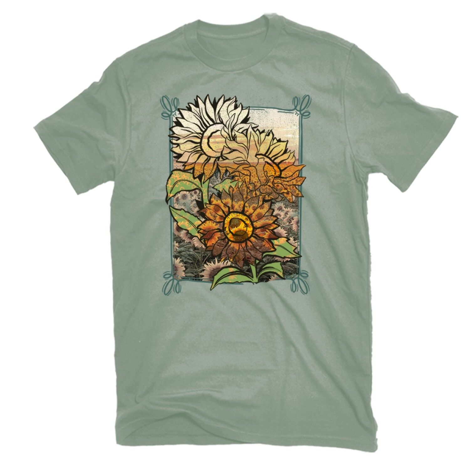Rustic Spirit Women's Sunflower Field T-Shirt