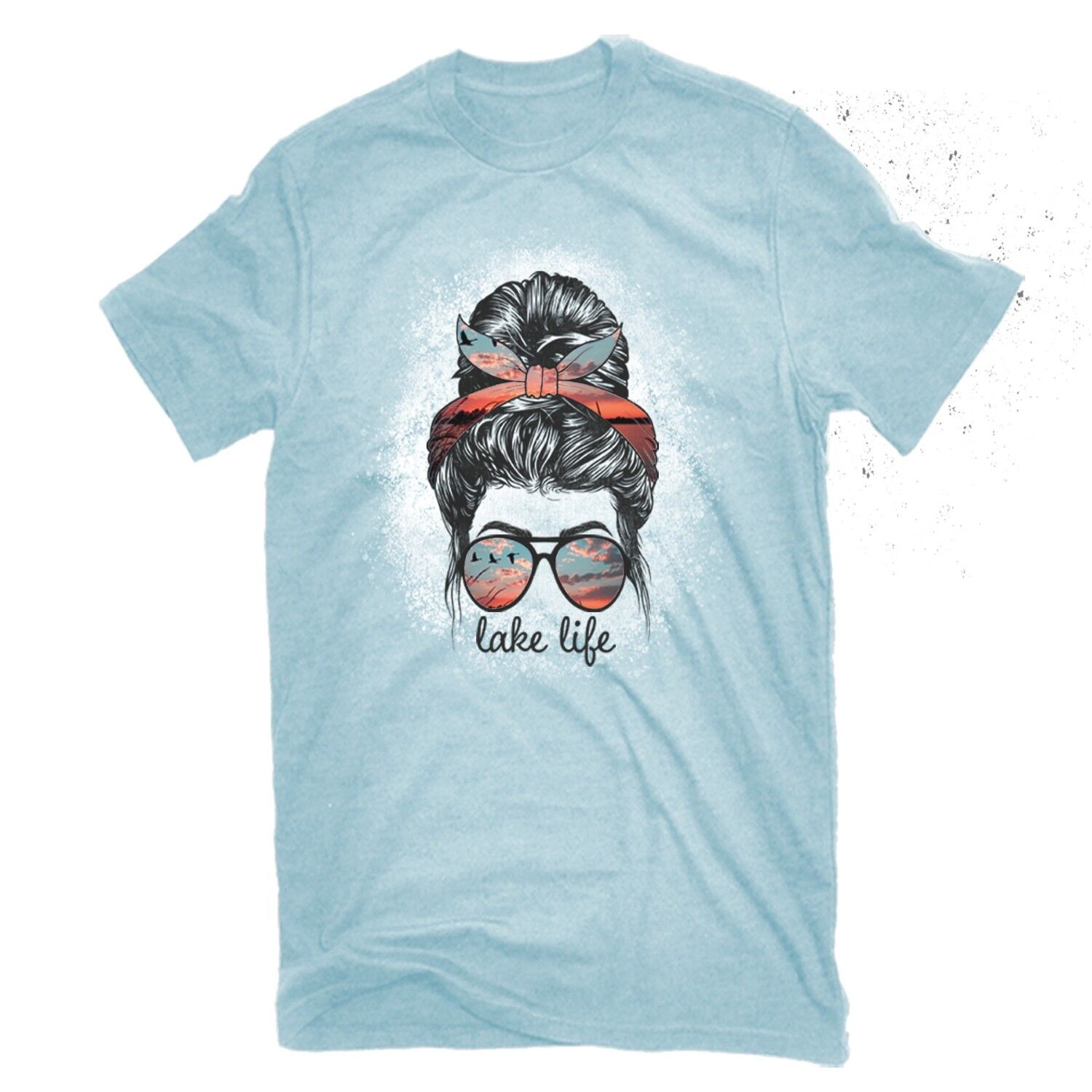 Rustic Spirit Women's Lake Life Bun Girl T-Shirt