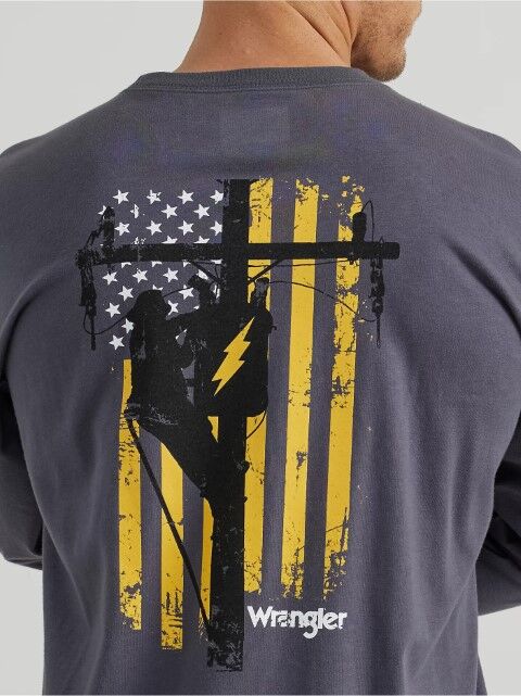 Wrangler Men's FR Flame Resistant Long Sleeve Graphic T-Shirt