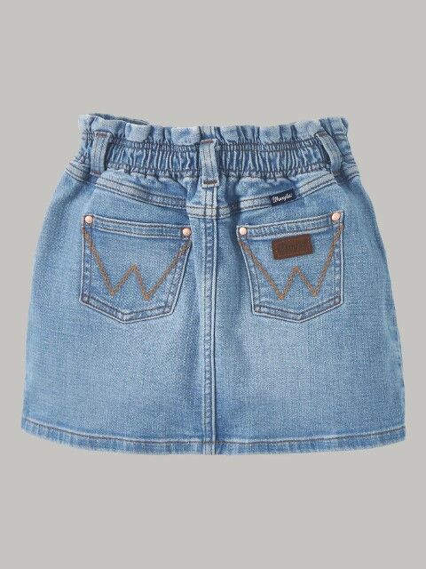 Wrangler Girl's Elastic Waist Denim Skirt in Emily