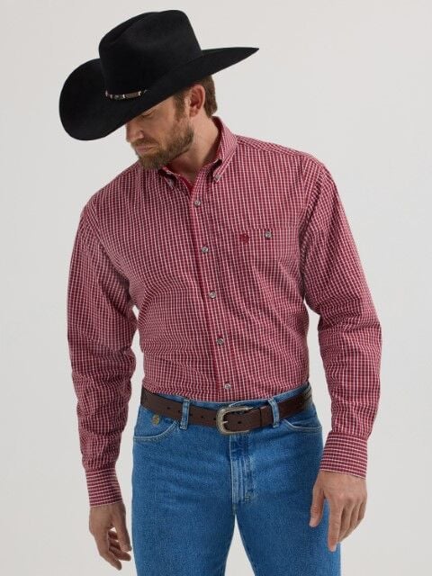 Wrangler Men's George Strait Collection One Pocket Long Sleeve Shirt