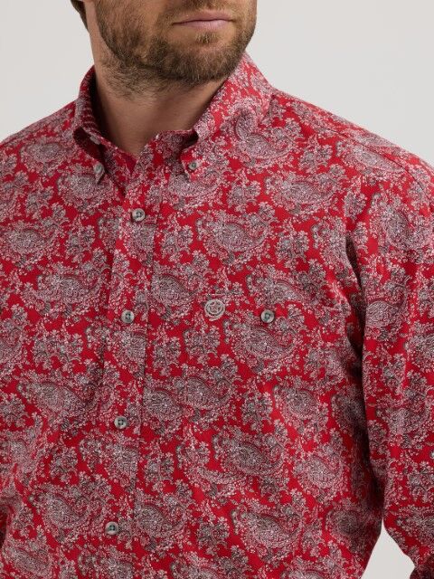 Wrangler Men's George Strait Collection One Pocket Long Sleeve Shirt