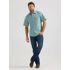 Wrangler Men's Wrangler Retro Short Sleeve Sawtooth Pocket Western Snap Shirt in Allover Blue