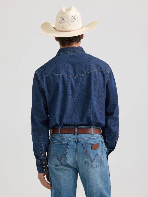 Wrangler Men's Wrangler Classic Denim Western Snap Shirt