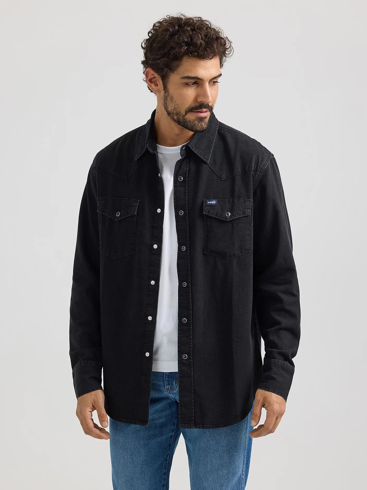 Wrangler Men's Wrangler Classic Denim Western Snap Shirt