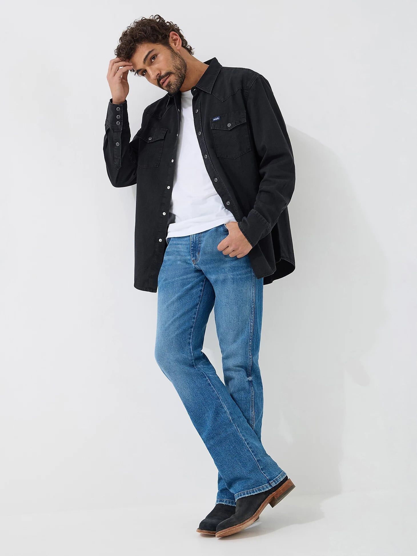 Wrangler Men's Wrangler Classic Denim Western Snap Shirt