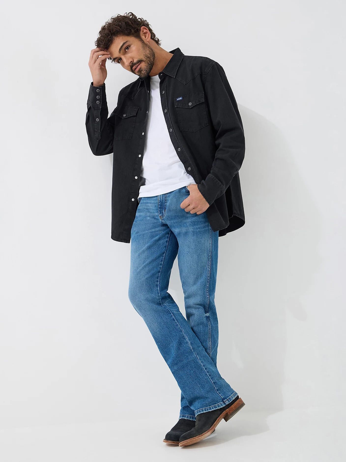 Wrangler Men's Wrangler Classic Denim Western Snap Shirt