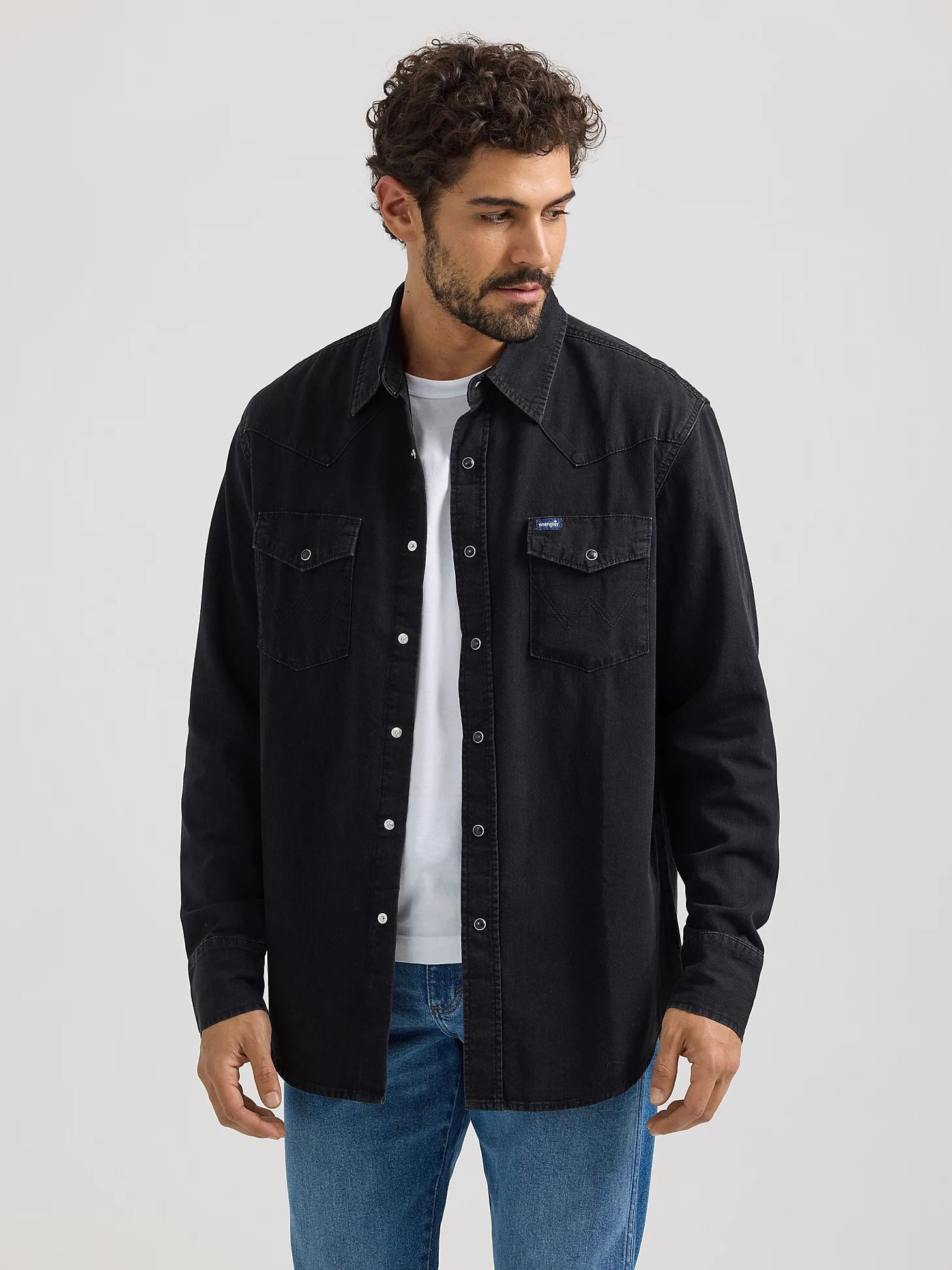 Wrangler Men's Wrangler Classic Denim Western Snap Shirt
