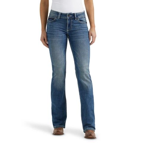Wrangler Women's Retro Mae Mid Rise Jean in Deadwood
