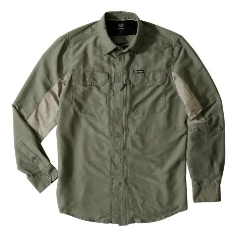 Wrangler Men's Outdoor Mix Material Long Sleeve Shirt