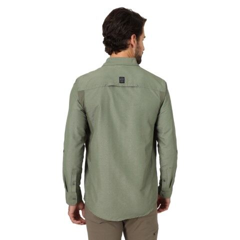 Wrangler Men's Outdoor Mix Material Long Sleeve Shirt