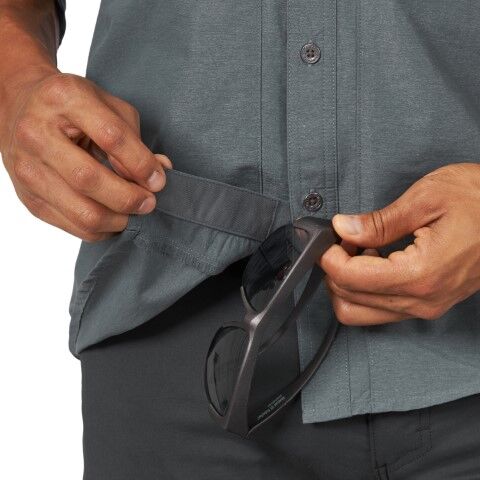 Wrangler Men's Outdoor Mix Material Long Sleeve Shirt