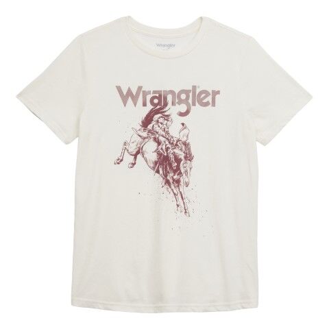 Wrangler Women's Logo Cowboy Regular Fit T-Shirt