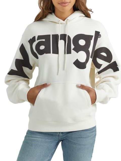 Wrangler Women's Bold Logo Hoodie in White