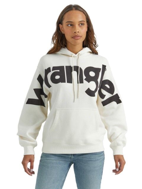 Wrangler Women's Bold Logo Hoodie in White