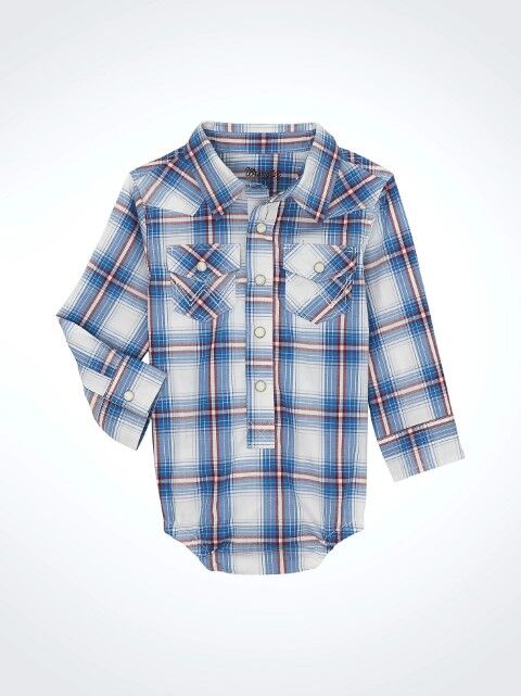 Wrangler Boy's Long Sleeve Western Snap Bodysuit