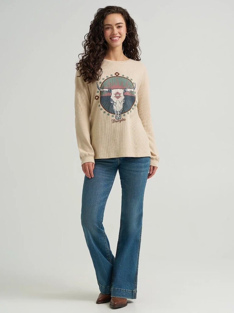 Wrangler Women's Long Sleeve Graphic Girlfriend Tee