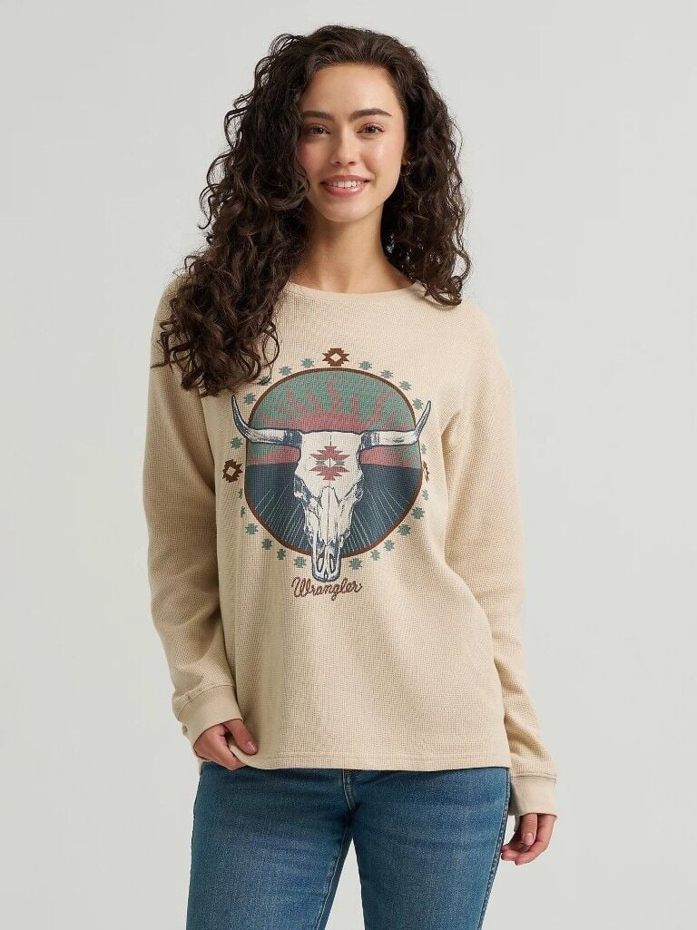 Wrangler Women's Long Sleeve Graphic Girlfriend Tee
