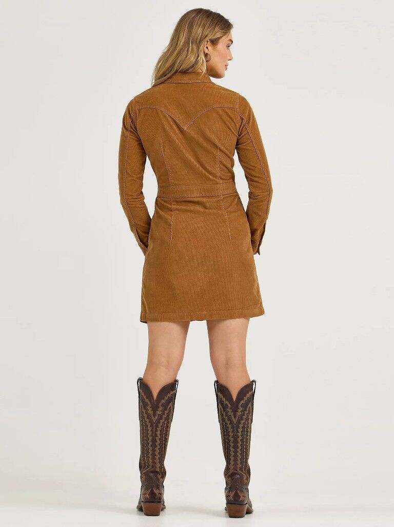 Wrangler Women's Corduroy Western Shirt Dress