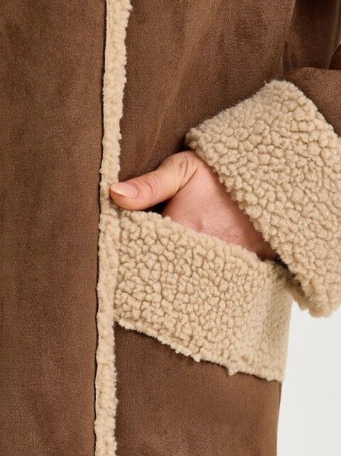 Wrangler Women's Faux Shearling Barn Coat