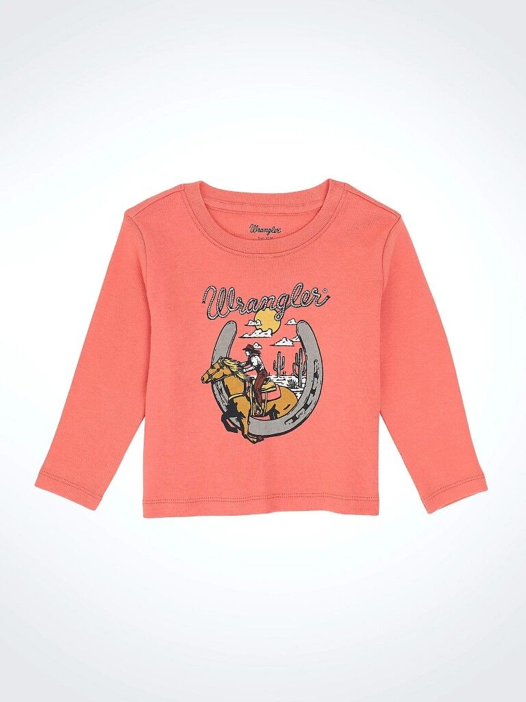 Wrangler Girl's Western Graphic Long Sleeve T-Shirt
