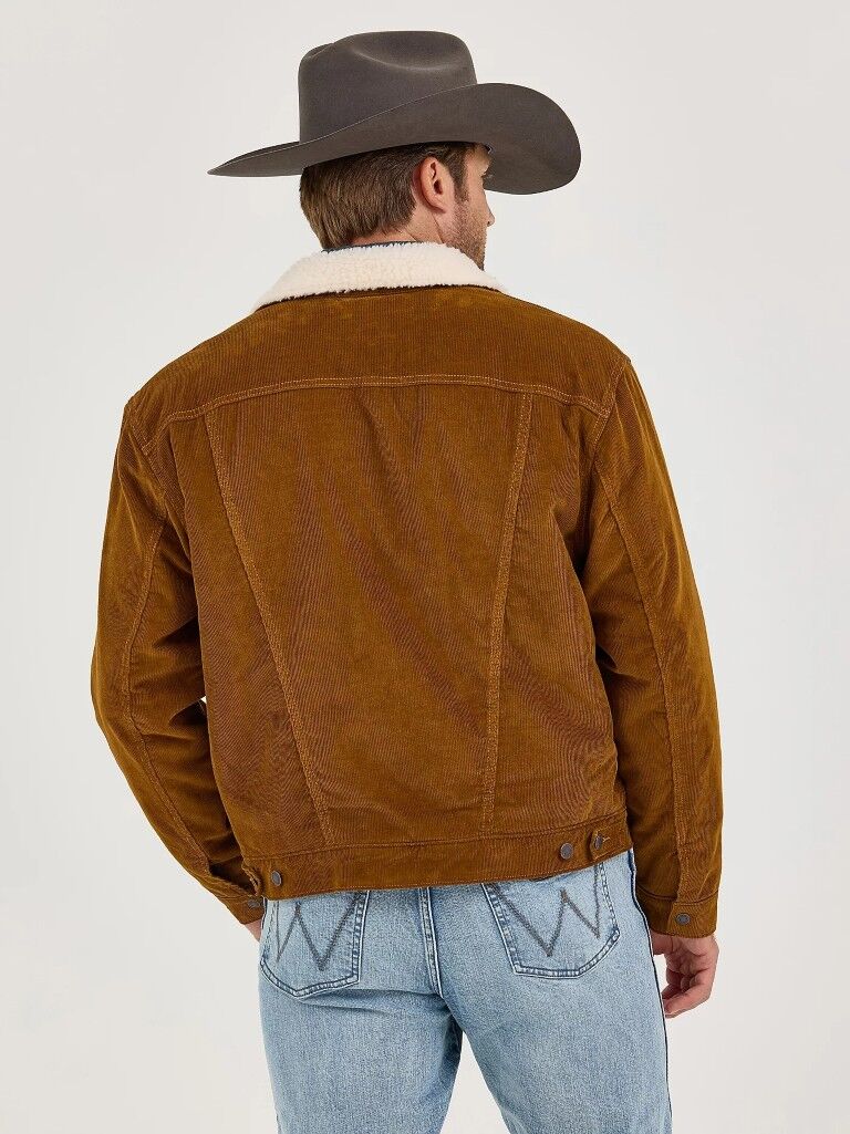 Wrangler Men's Cowboy Cut Sherpa Lined Corduroy Jacket