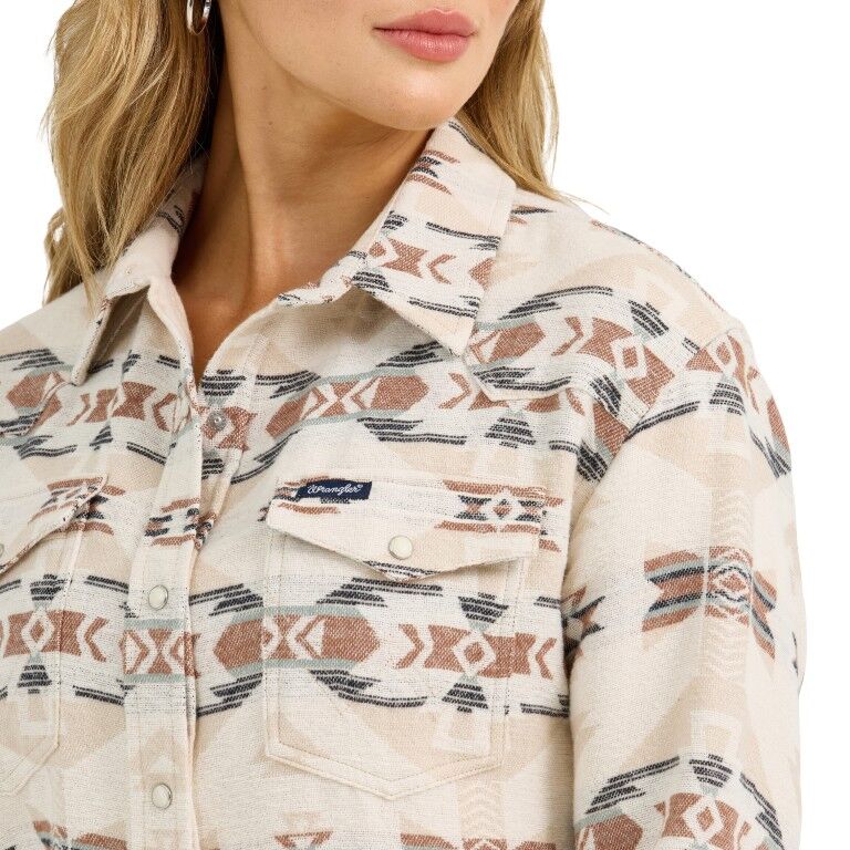 Wrangler Women's Retro Punchy Unlined Boyfriend Shacket