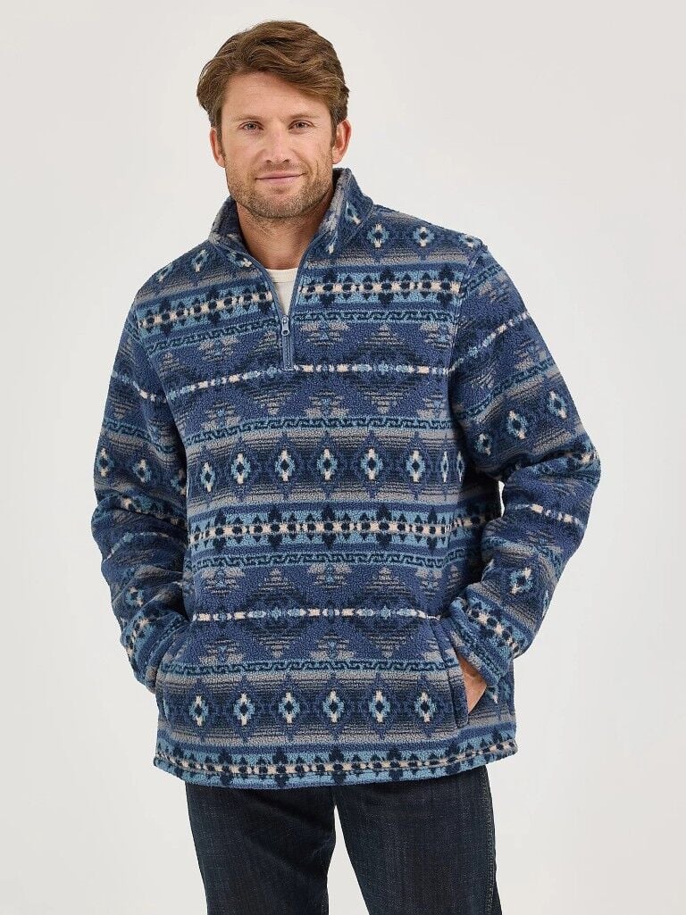 Wrangler Men's Heavyweight 1/4 Zip Sherpa Pullover
