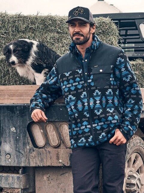 Wrangler Men's Zip Front Lightweight Ripstop Yoke Sherpa Jacket