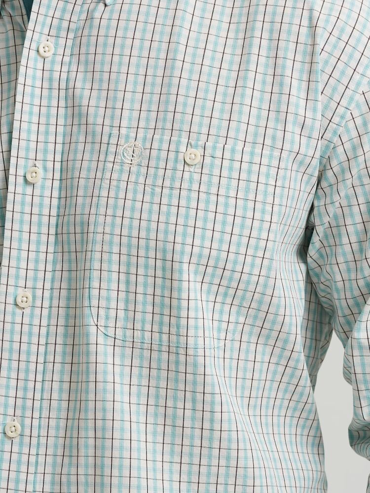 Wrangler Men's George Strait Long Sleeve Button Down One Pocket Shirt
