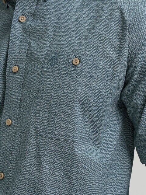 Wrangler Men's George Strait Long Sleeve Button Down One Pocket Shirt