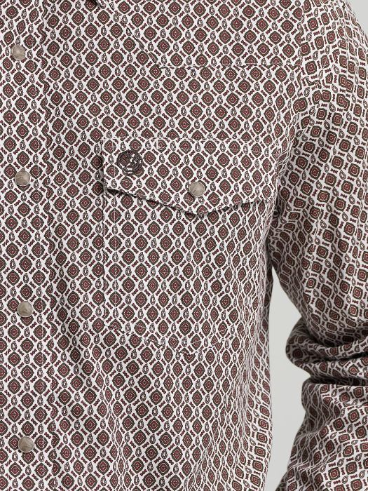 Wrangler Men's George Strait Troubadour Long Sleeve Western Snap Shirt