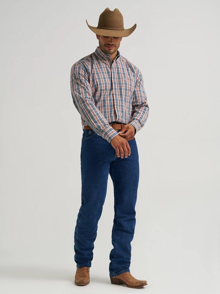 Wrangler Men's George Strait Long Sleeve Button Down One Pocket Shirt