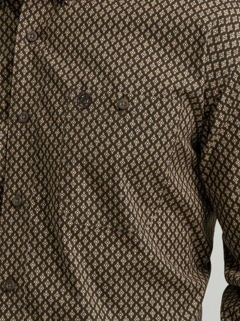 Wrangler Men's George Strait Long Sleeve Button Down One Pocket Shirt