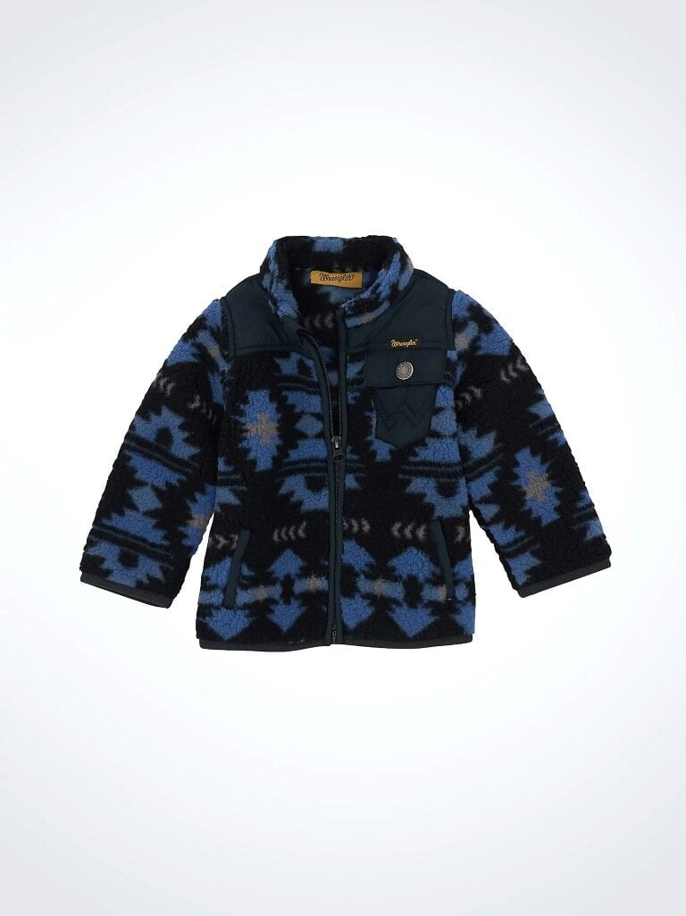 Wrangler Boy's Zip Front Lightweight Ripstop Sherpa Jacket