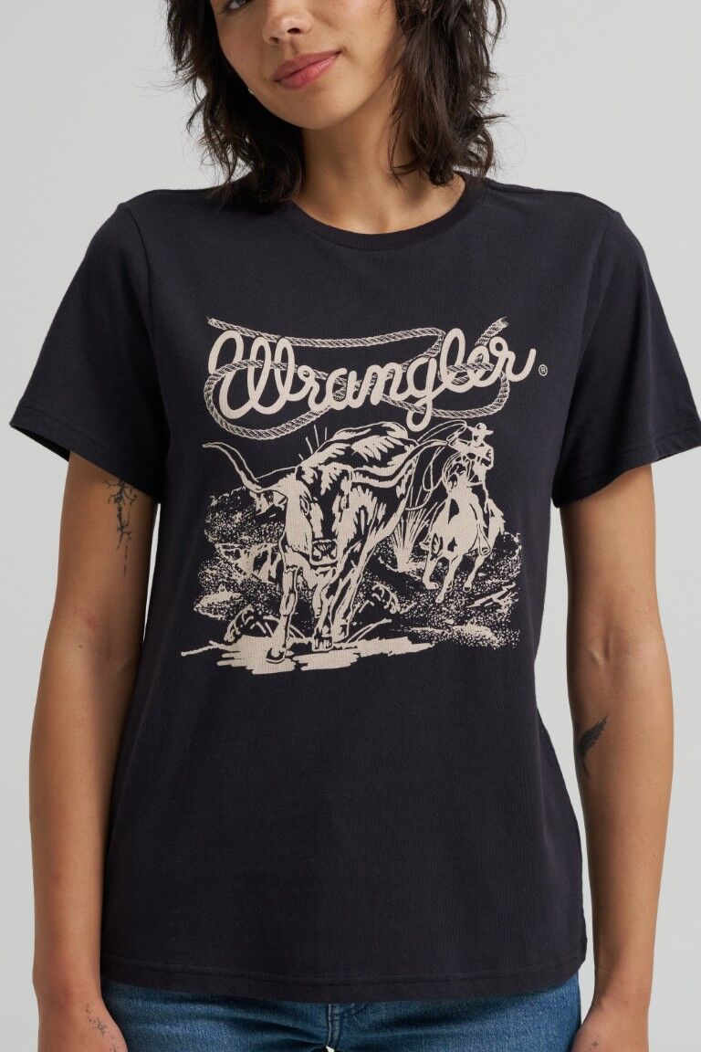 Wrangler Women's Nostalgia Logo Regular Fit T-Shirt