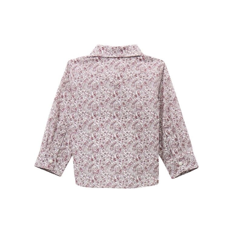 Wrangler Boy's Long Sleeve Print Western Snap Shirt