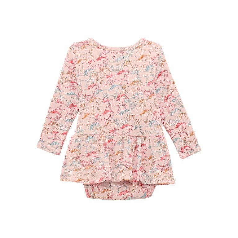 Wrangler Girl's Allover Print Skirted Bodysuit