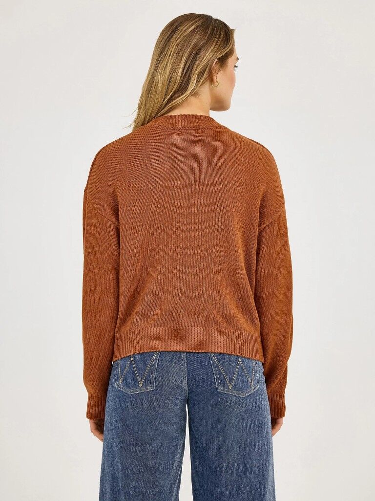 Wrangler Women's Horse Intarsia Crew Neck Sweater