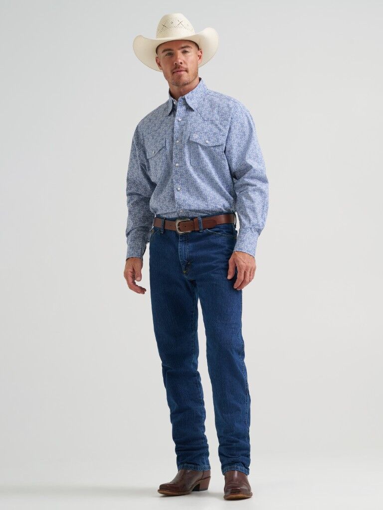 Wrangler Men's George Strait Collection Troubadour Two Pocket Long Sleeve Shirt
